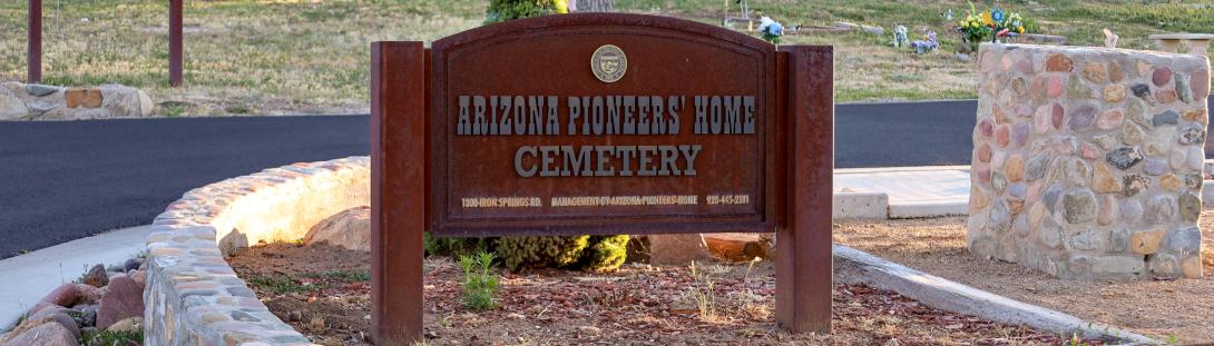 Arizona Pioneers' Home Cemetery sign 3
